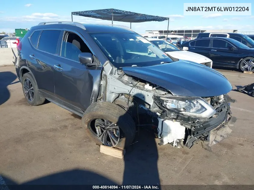 2020 Nissan Rogue Sv Fwd VIN: JN8AT2MT6LW012204 Lot: 40814094