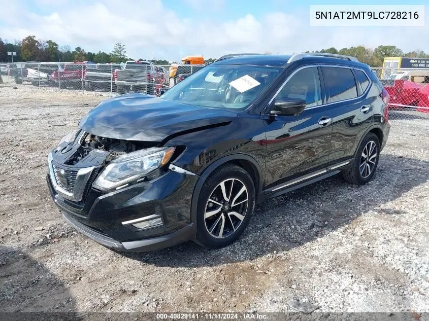 2020 Nissan Rogue Sl Fwd VIN: 5N1AT2MT9LC728216 Lot: 40829141