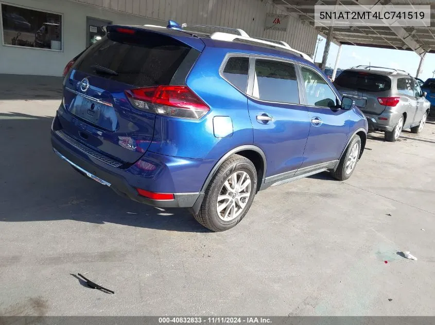 2020 Nissan Rogue Sv Fwd VIN: 5N1AT2MT4LC741519 Lot: 40832833