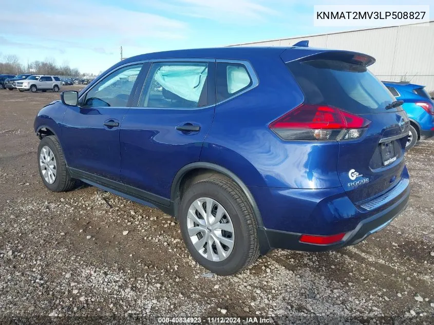 2020 Nissan Rogue S Intelligent Awd VIN: KNMAT2MV3LP508827 Lot: 40834923