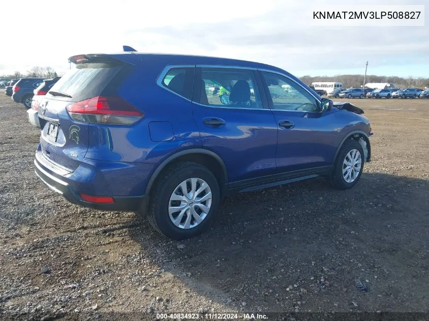 2020 Nissan Rogue S Intelligent Awd VIN: KNMAT2MV3LP508827 Lot: 40834923