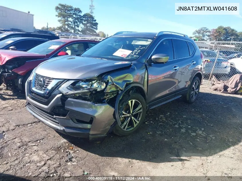 2020 Nissan Rogue Sv Fwd VIN: JN8AT2MTXLW041608 Lot: 40839118