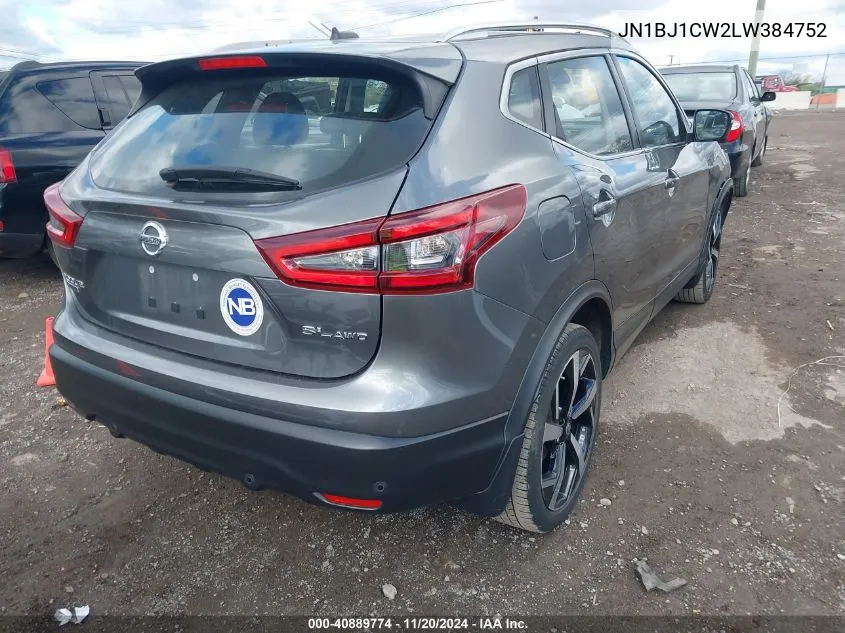 2020 Nissan Rogue Sport Sl Awd Xtronic Cvt VIN: JN1BJ1CW2LW384752 Lot: 40889774