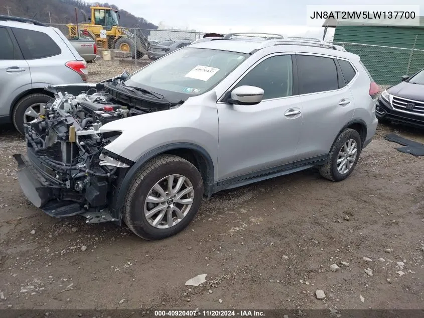 2020 Nissan Rogue Sv Intelligent Awd VIN: JN8AT2MV5LW137700 Lot: 40920407