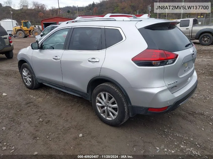 2020 Nissan Rogue Sv Intelligent Awd VIN: JN8AT2MV5LW137700 Lot: 40920407