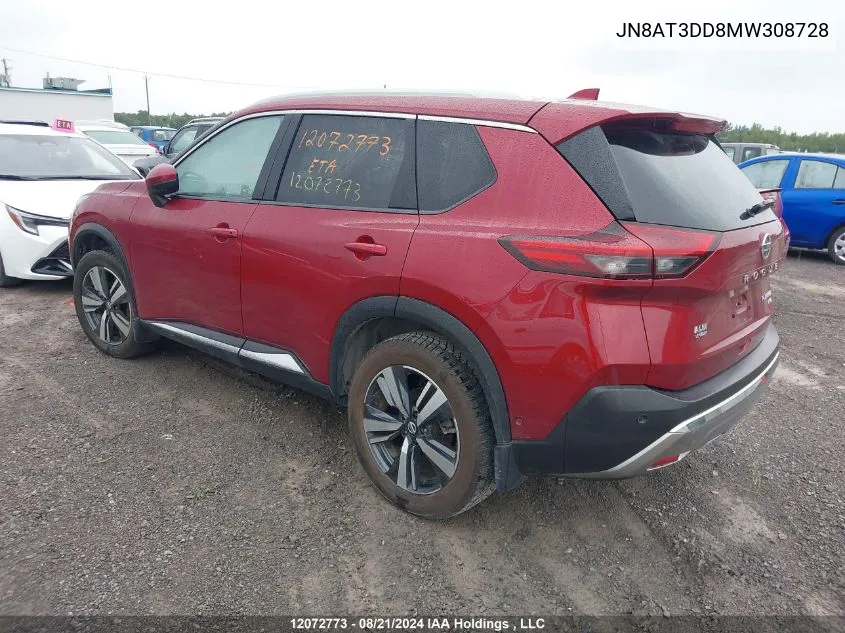 JN8AT3DD8MW308728 2021 Nissan Rogue