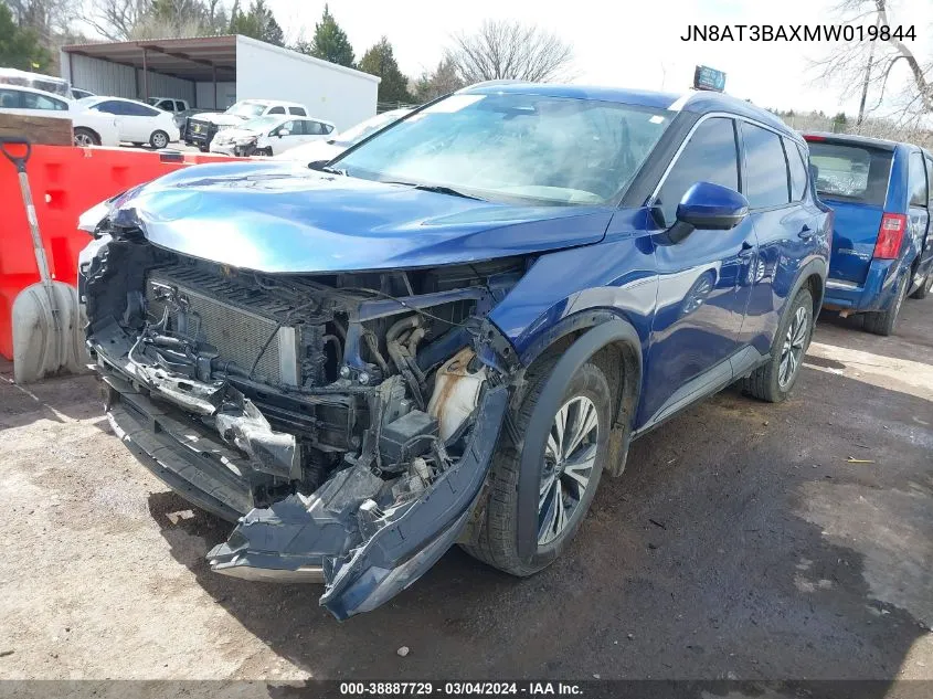 2021 Nissan Rogue Sv Fwd VIN: JN8AT3BAXMW019844 Lot: 38887729