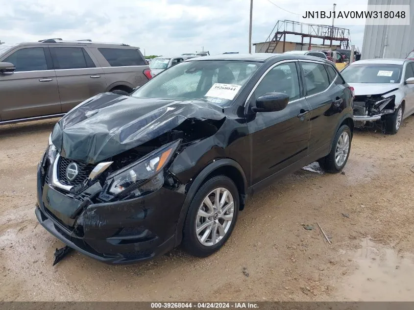 2021 Nissan Rogue Sport S Fwd Xtronic Cvt VIN: JN1BJ1AV0MW318048 Lot: 39268044