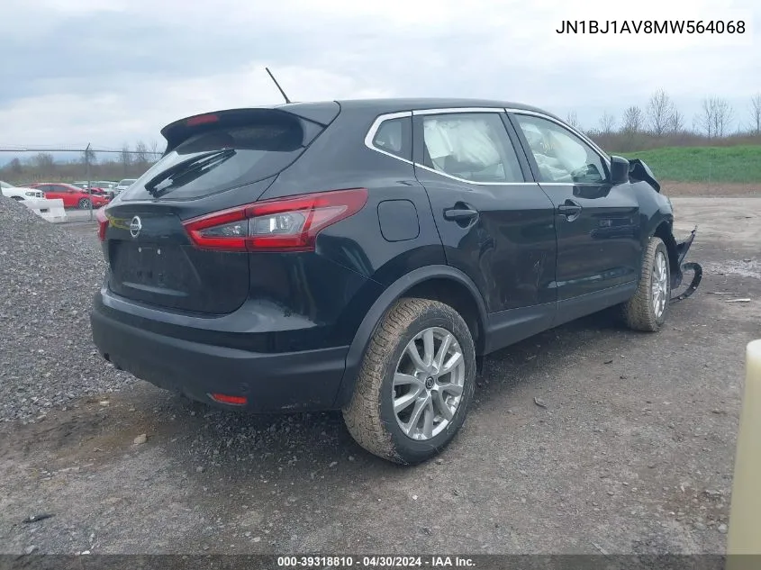 2021 Nissan Rogue Sport S Fwd Xtronic Cvt VIN: JN1BJ1AV8MW564068 Lot: 39318810