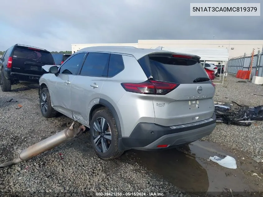 2021 Nissan Rogue Sl Fwd VIN: 5N1AT3CA0MC819379 Lot: 39421258