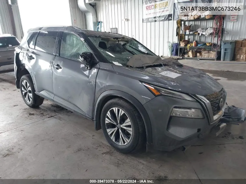 2021 Nissan Rogue Sv Intelligent Awd VIN: 5N1AT3BB3MC673246 Lot: 39473378