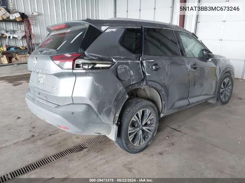 2021 Nissan Rogue Sv Intelligent Awd VIN: 5N1AT3BB3MC673246 Lot: 39473378