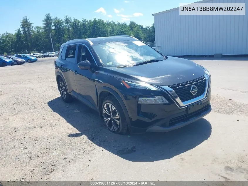 2021 Nissan Rogue Sv Intelligent Awd VIN: JN8AT3BB8MW202247 Lot: 39631126