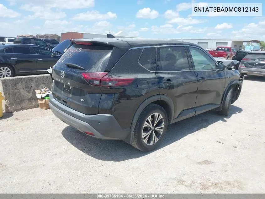 2021 Nissan Rogue Sv Fwd VIN: 5N1AT3BA0MC812143 Lot: 39735194