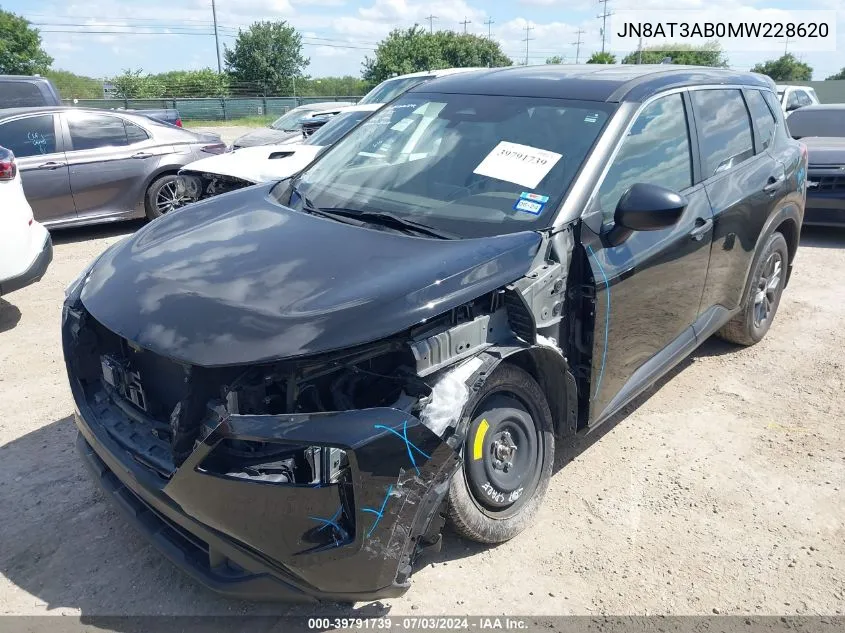 2021 Nissan Rogue S Intelligent Awd VIN: JN8AT3AB0MW228620 Lot: 39791739