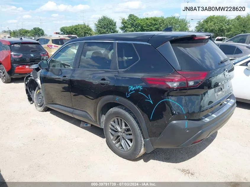 2021 Nissan Rogue S Intelligent Awd VIN: JN8AT3AB0MW228620 Lot: 39791739