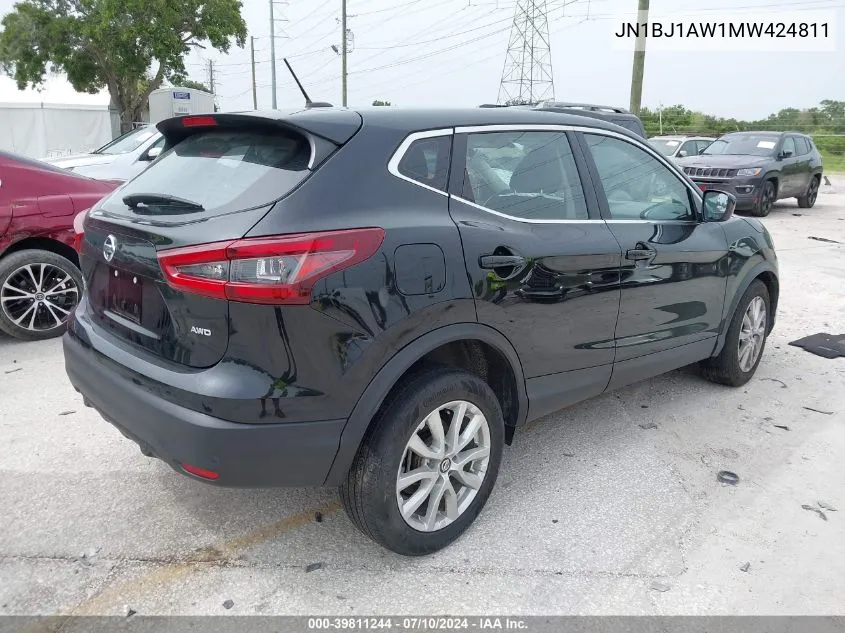 2021 Nissan Rogue Sport S Awd Xtronic Cvt VIN: JN1BJ1AW1MW424811 Lot: 39811244