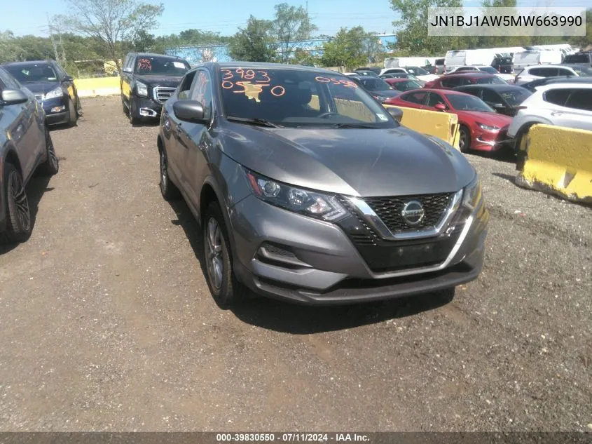 2021 Nissan Rogue Sport S Awd Xtronic Cvt VIN: JN1BJ1AW5MW663990 Lot: 39830550