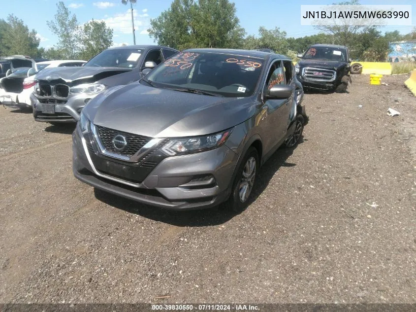 2021 Nissan Rogue Sport S Awd Xtronic Cvt VIN: JN1BJ1AW5MW663990 Lot: 39830550