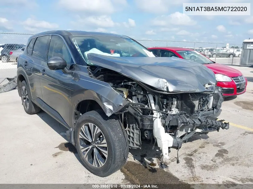 2021 Nissan Rogue Sv Fwd VIN: 5N1AT3BA5MC722020 Lot: 39857810