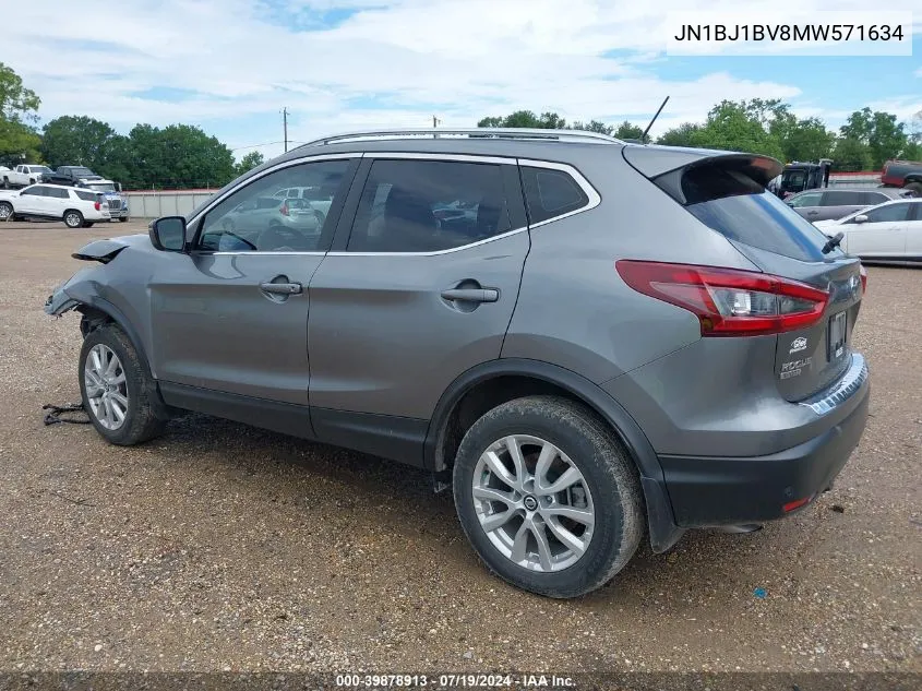 2021 Nissan Rogue Sport Sv Fwd Xtronic Cvt VIN: JN1BJ1BV8MW571634 Lot: 39878913