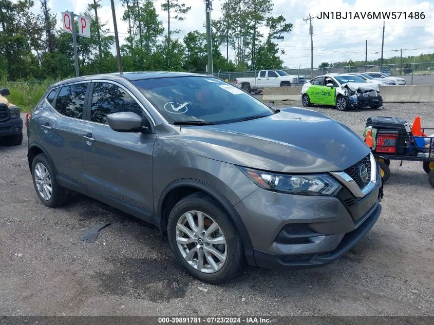 2021 Nissan Rogue Sport S Fwd Xtronic Cvt VIN: JN1BJ1AV6MW571486 Lot: 39891781