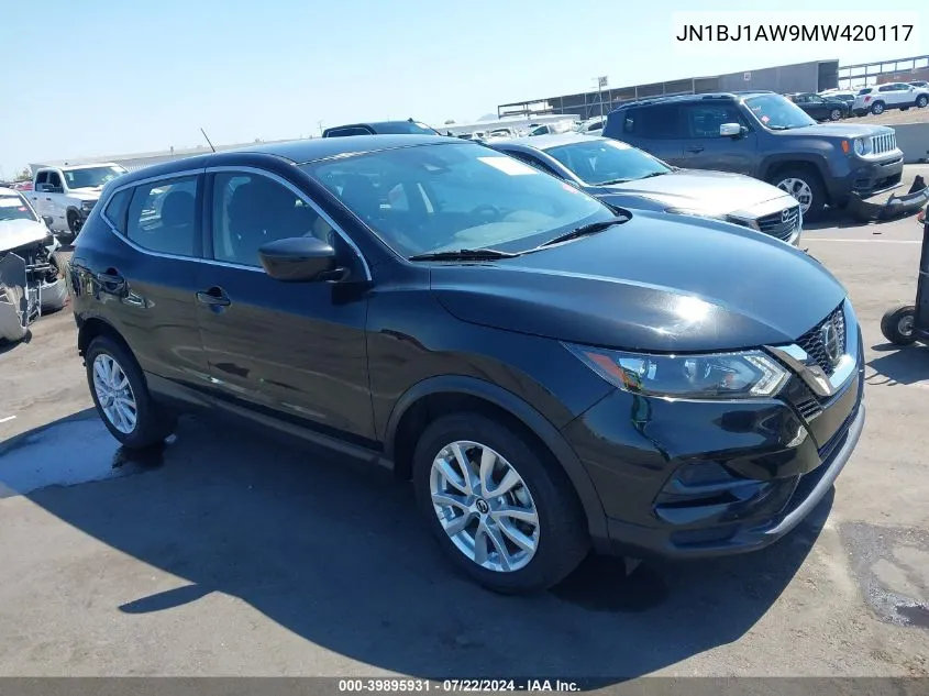 2021 Nissan Rogue Sport S Awd Xtronic Cvt VIN: JN1BJ1AW9MW420117 Lot: 39895931