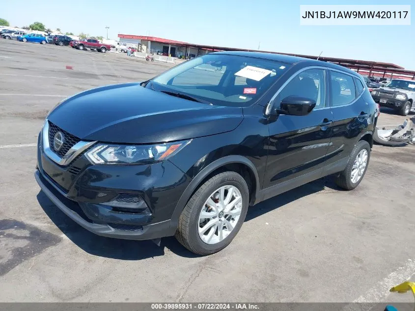 2021 Nissan Rogue Sport S Awd Xtronic Cvt VIN: JN1BJ1AW9MW420117 Lot: 39895931