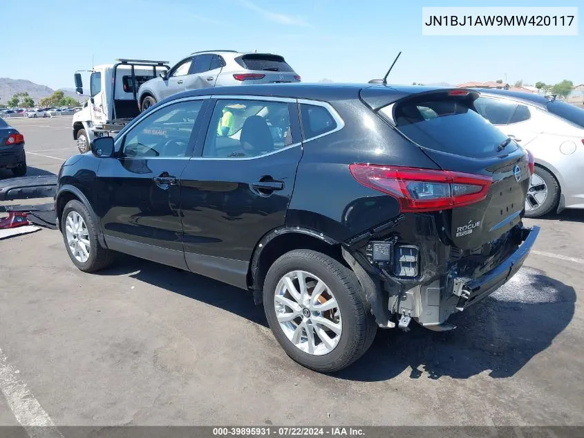 2021 Nissan Rogue Sport S Awd Xtronic Cvt VIN: JN1BJ1AW9MW420117 Lot: 39895931