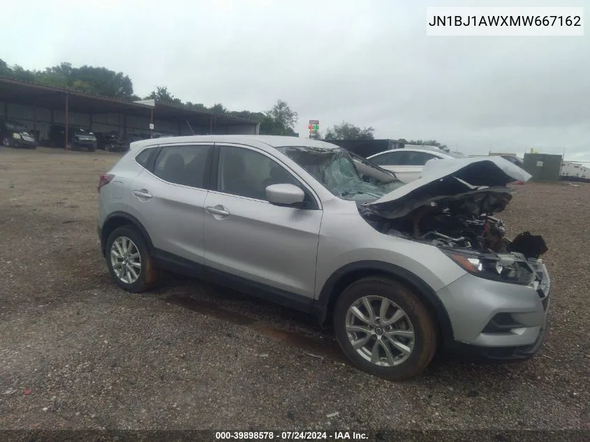 2021 Nissan Rogue Sport S Awd Xtronic Cvt VIN: JN1BJ1AWXMW667162 Lot: 39898578