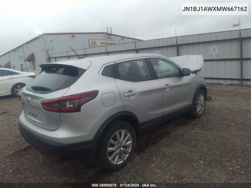 2021 Nissan Rogue Sport S Awd Xtronic Cvt VIN: JN1BJ1AWXMW667162 Lot: 39898578