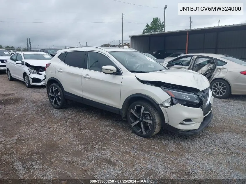 2021 Nissan Rogue Sport Sl Fwd Xtronic Cvt VIN: JN1BJ1CV6MW324000 Lot: 39903250