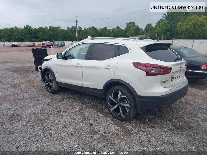 2021 Nissan Rogue Sport Sl Fwd Xtronic Cvt VIN: JN1BJ1CV6MW324000 Lot: 39903250