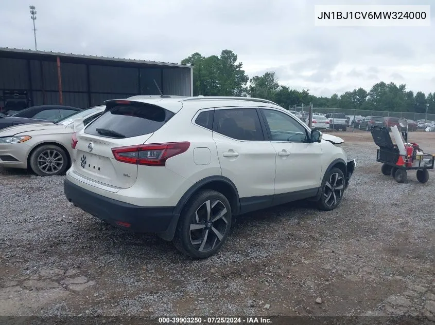 2021 Nissan Rogue Sport Sl Fwd Xtronic Cvt VIN: JN1BJ1CV6MW324000 Lot: 39903250