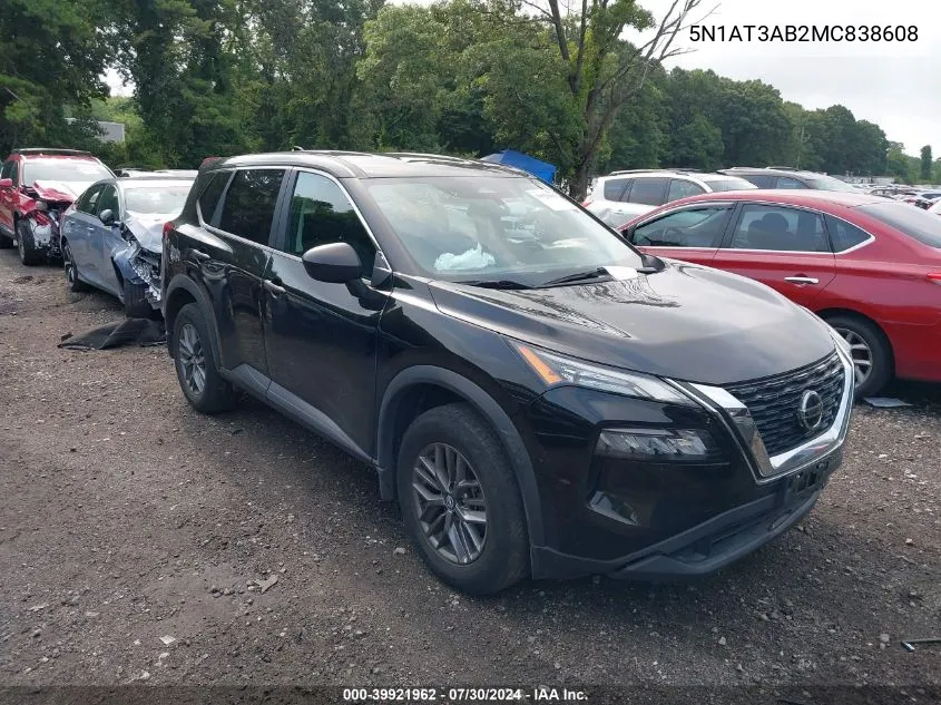 2021 Nissan Rogue S VIN: 5N1AT3AB2MC838608 Lot: 39921962