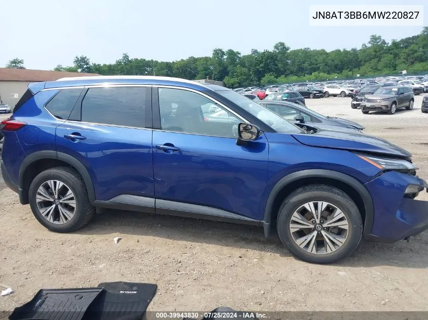 2021 Nissan Rogue Sv Intelligent Awd VIN: JN8AT3BB6MW220827 Lot: 39943830