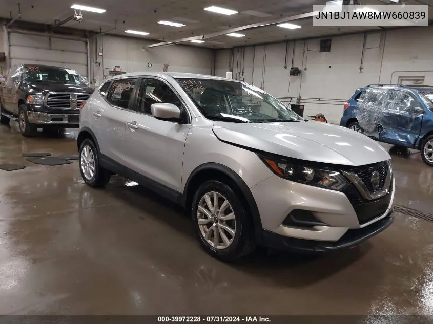 2021 Nissan Rogue Sport S Awd Xtronic Cvt VIN: JN1BJ1AW8MW660839 Lot: 39972228