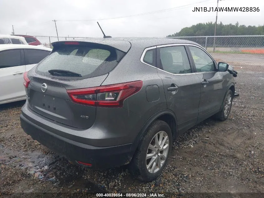 2021 Nissan Rogue Sport S Awd Xtronic Cvt VIN: JN1BJ1AW4MW428836 Lot: 40039854