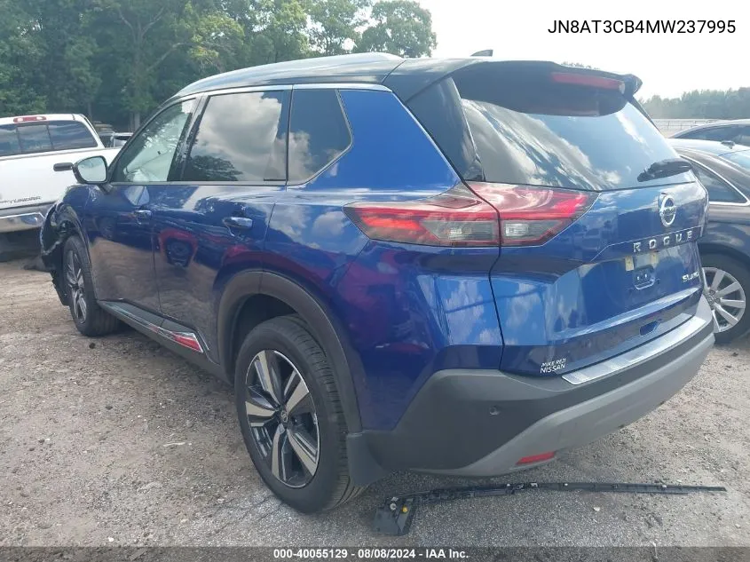 2021 Nissan Rogue Sl VIN: JN8AT3CB4MW237995 Lot: 40055129