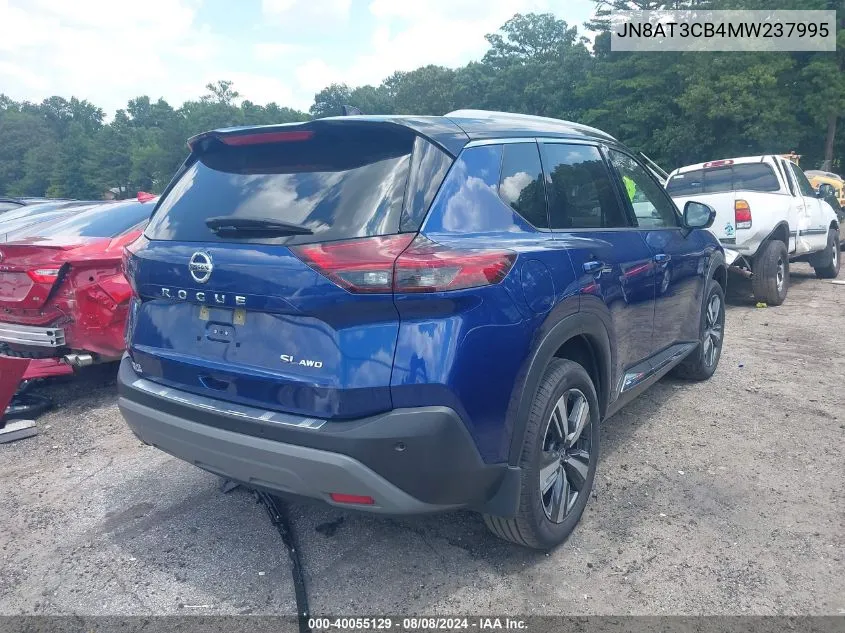 2021 Nissan Rogue Sl VIN: JN8AT3CB4MW237995 Lot: 40055129