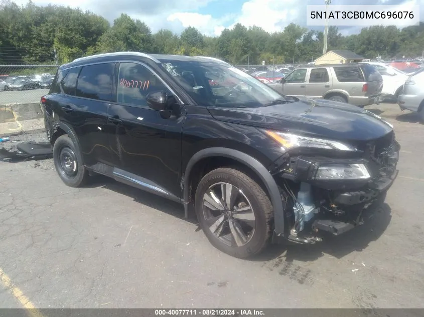 2021 Nissan Rogue Sl Intelligent Awd VIN: 5N1AT3CB0MC696076 Lot: 40077711