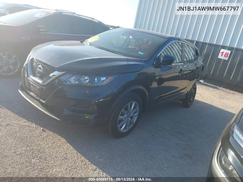 2021 Nissan Rogue Sport S Awd Xtronic Cvt VIN: JN1BJ1AW9MW667797 Lot: 40089775