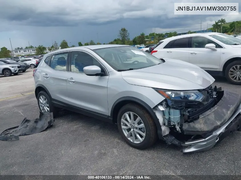 2021 Nissan Rogue Sport S Fwd Xtronic Cvt VIN: JN1BJ1AV1MW300755 Lot: 40106133