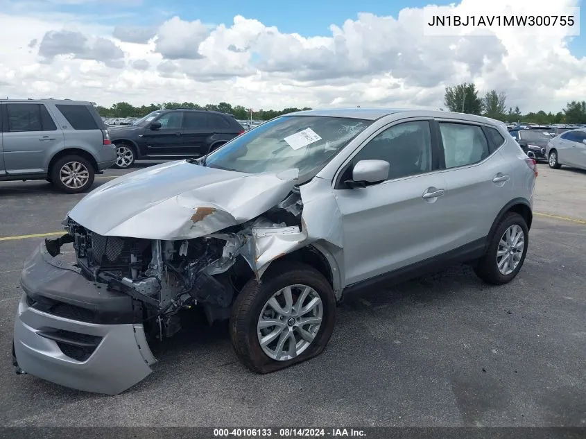 2021 Nissan Rogue Sport S Fwd Xtronic Cvt VIN: JN1BJ1AV1MW300755 Lot: 40106133