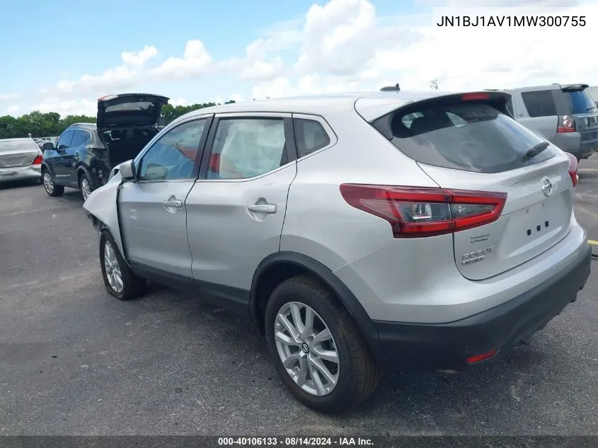 2021 Nissan Rogue Sport S Fwd Xtronic Cvt VIN: JN1BJ1AV1MW300755 Lot: 40106133