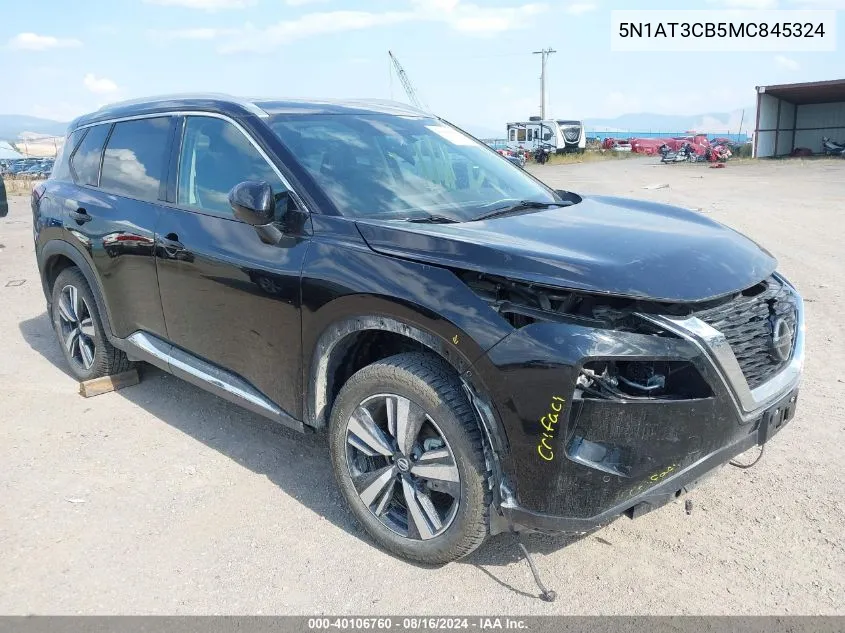 2021 Nissan Rogue Sl Intelligent Awd VIN: 5N1AT3CB5MC845324 Lot: 40106760