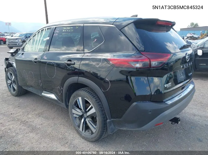 2021 Nissan Rogue Sl Intelligent Awd VIN: 5N1AT3CB5MC845324 Lot: 40106760