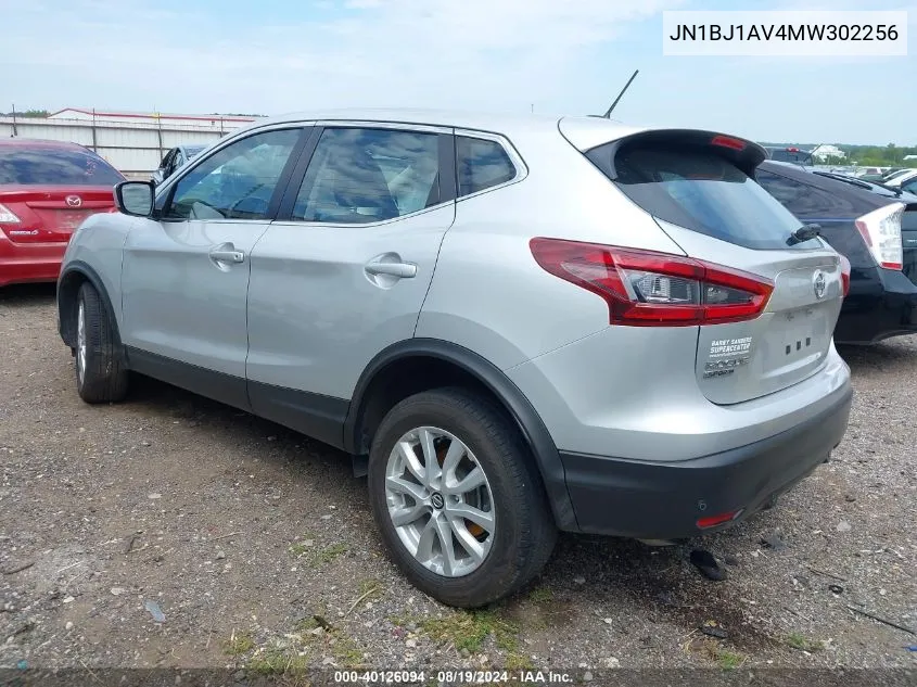 2021 Nissan Rogue Sport S Fwd Xtronic Cvt VIN: JN1BJ1AV4MW302256 Lot: 40126094