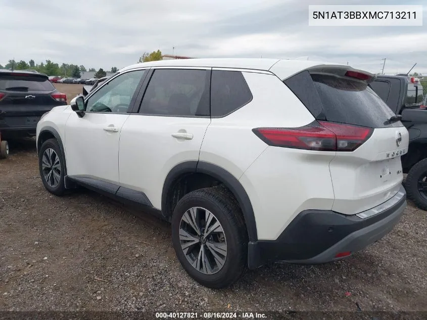 2021 Nissan Rogue Sv Intelligent Awd VIN: 5N1AT3BBXMC713211 Lot: 40127821