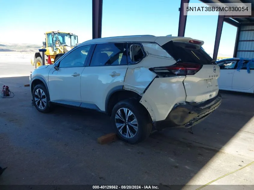 2021 Nissan Rogue Sv VIN: 5N1AT3BB2MC830054 Lot: 40129562